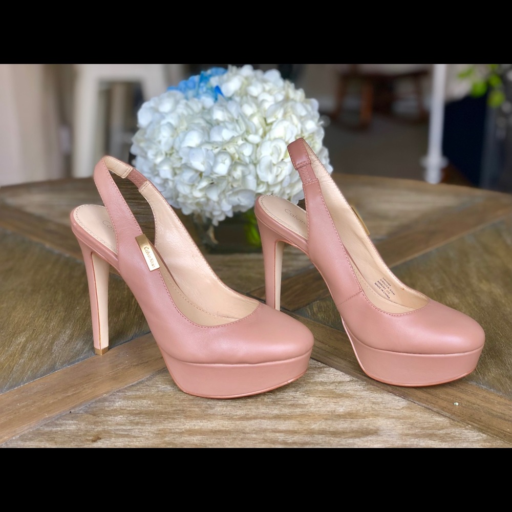 Calvin Klein Slingback Platform heel- size 6.5